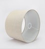 12-Inch Beige Fabric Drum Lampshade