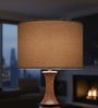 12-Inch Beige Fabric Drum Lampshade