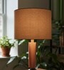 12-Inch Beige Fabric Drum Lampshade