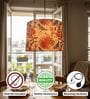 12-Inch Bird & Floral Printed Fabric Drum Pendant Light