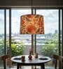12-Inch Bird & Floral Printed Fabric Drum Pendant Light