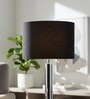 12-Inch Black Fabric Drum Lampshade