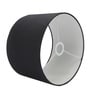 12-Inch Black Fabric Drum Lampshade