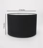 12-Inch Black Fabric Drum Lampshade