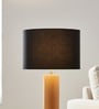 12-Inch Black Fabric Drum Lampshade