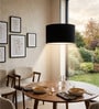 12-Inch Black Fabric Drum Pendant Light