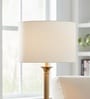 12-Inch Cream Fabric Drum Lampshade
