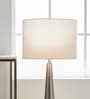 12-Inch Cream Fabric Drum Lampshade