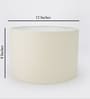12-Inch Cream Fabric Drum Lampshade