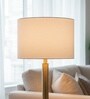 12-Inch Cream Fabric Drum Lampshade