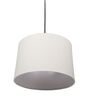 12-Inch Cream Fabric Drum Pendant Light