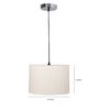 12-Inch Cream Fabric Drum Pendant Light