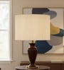 12-Inch Cream Texture Fabric Drum Lampshade