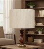 12-Inch Cream Texture Fabric Drum Lampshade