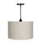 12-Inch Cream Texture Fabric Drum Pendant Light, Modern Hanging Ceiling Lamp