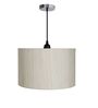 12-Inch Cream Texture Fabric Drum Pendant Light