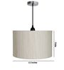 12-Inch Cream Texture Fabric Drum Pendant Light