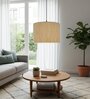 12-Inch Cream Texture Fabric Drum Pendant Light