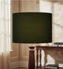 12-Inch Dark Green Fabric Drum Lampshade