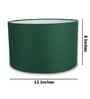 12-Inch Dark Green Fabric Drum Lampshade