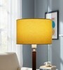 12-Inch Dark Yellow Fabric Drum Lampshade