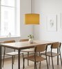 12-Inch Dark Yellow Fabric Drum Pendant Light