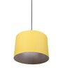 12-Inch Dark Yellow Fabric Drum Pendant Light