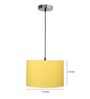 12-Inch Dark Yellow Fabric Drum Pendant Light
