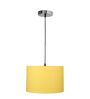12-Inch Dark Yellow Fabric Drum Pendant Light