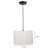 12-Inch Flex Fabric Drum Pendant Light, Modern Hanging Ceiling Lamp