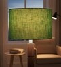 12-Inch Green Texture Fabric Drum Lampshade