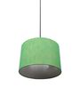 12-Inch Green Texture Fabric Drum Pendant Light