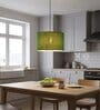 12-Inch Green Texture Fabric Drum Pendant Light