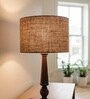 12-Inch Natural Jute Fabric Drum Lampshade