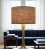 12-Inch Natural Jute Fabric Drum Lampshade