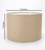 12-Inch Natural Jute Fabric Drum Lampshade