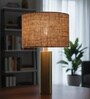 12-Inch Natural Jute Fabric Drum Lampshade