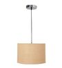 12-Inch Natural Jute Fabric Drum Pendant Light