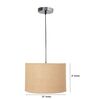 12-Inch Natural Jute Fabric Drum Pendant Light