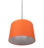 12-Inch Orange Fabric Drum Pendant Light