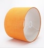 12-Inch Orange Texture Fabric Drum Lampshade