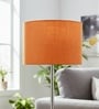 12-Inch Orange Texture Fabric Drum Lampshade