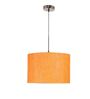 12-Inch Orange Texture Fabric Drum Pendant Light