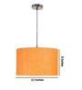 12-Inch Orange Texture Fabric Drum Pendant Light