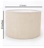 12-Inch Premium Jute Fabric Drum Lampshade