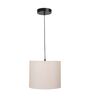12-Inch Premium Jute Fabric Drum Pendant Light, Modern Hanging Ceiling Lamp