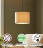 12-Inch Premium Jute Fabric Drum Pendant Light