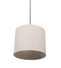 12-Inch Premium Jute Fabric Drum Pendant Light, Modern Hanging Ceiling Lamp