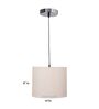 12-Inch Premium Jute Fabric Drum Pendant Light