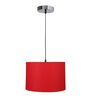 12-Inch Red Fabric Drum Pendant Light